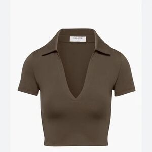 Babaton Contour Polo Cropped Top